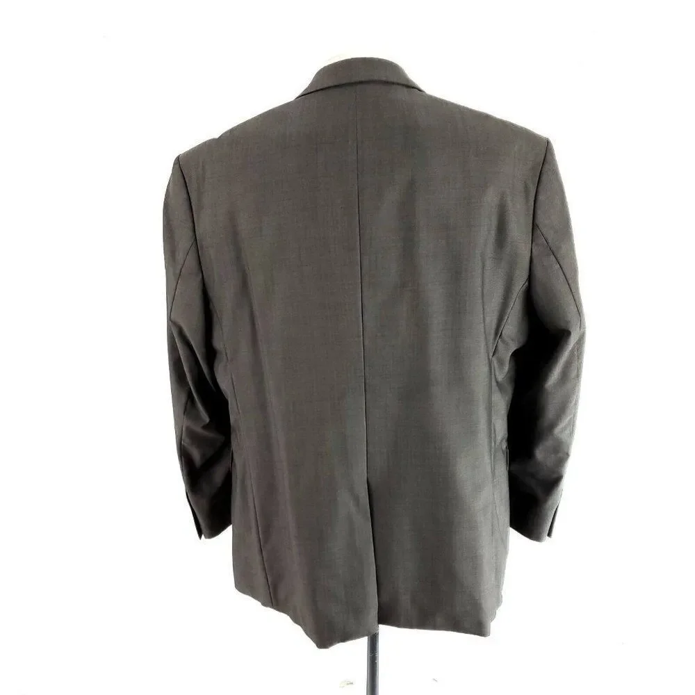 Savile Row Alexandre London Wool 2 Button Blazer 44R Beige Birdseye‎